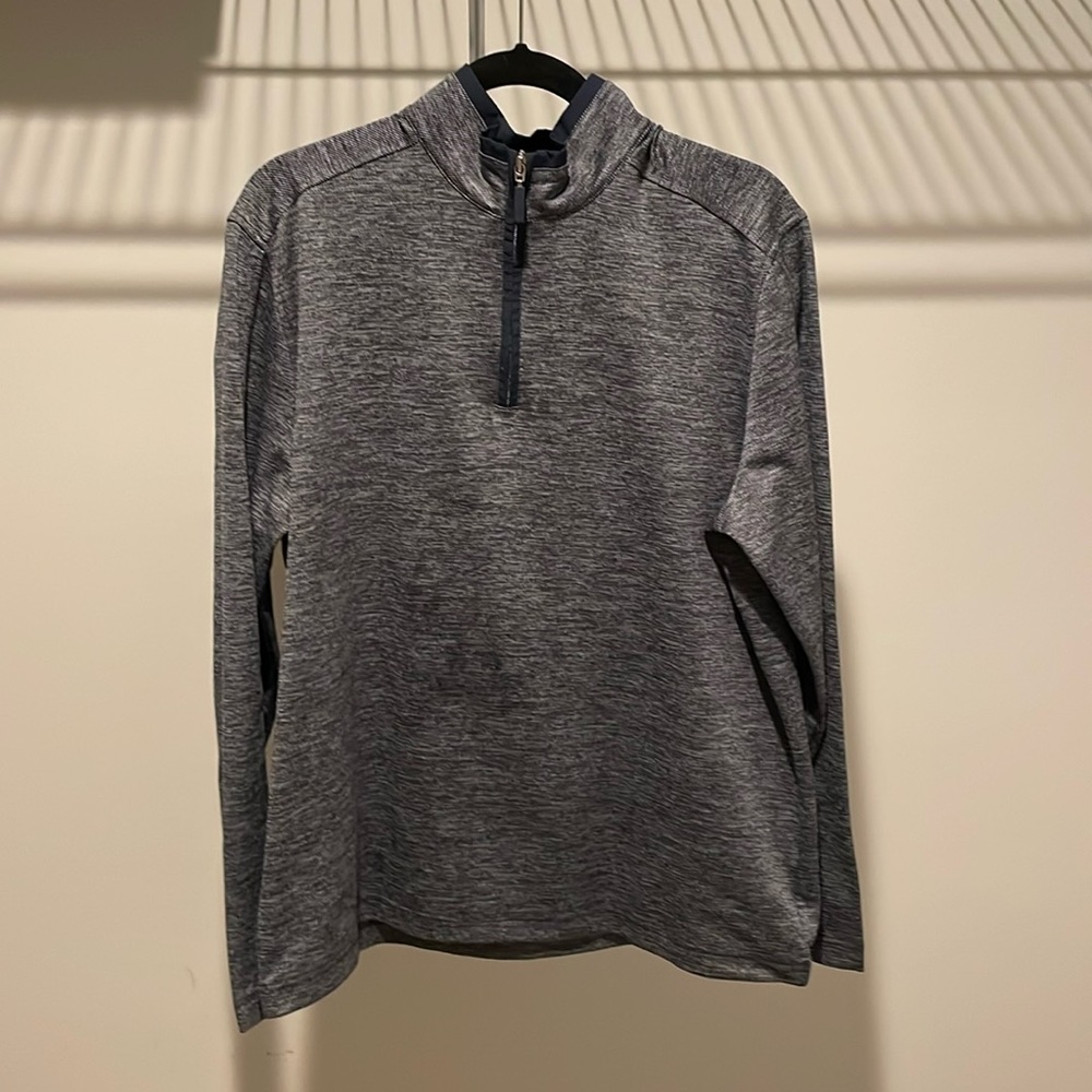 Johnston Murphy quarter zip navy+white men’s large